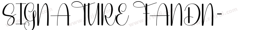 SIGNATURE FANDN字体转换